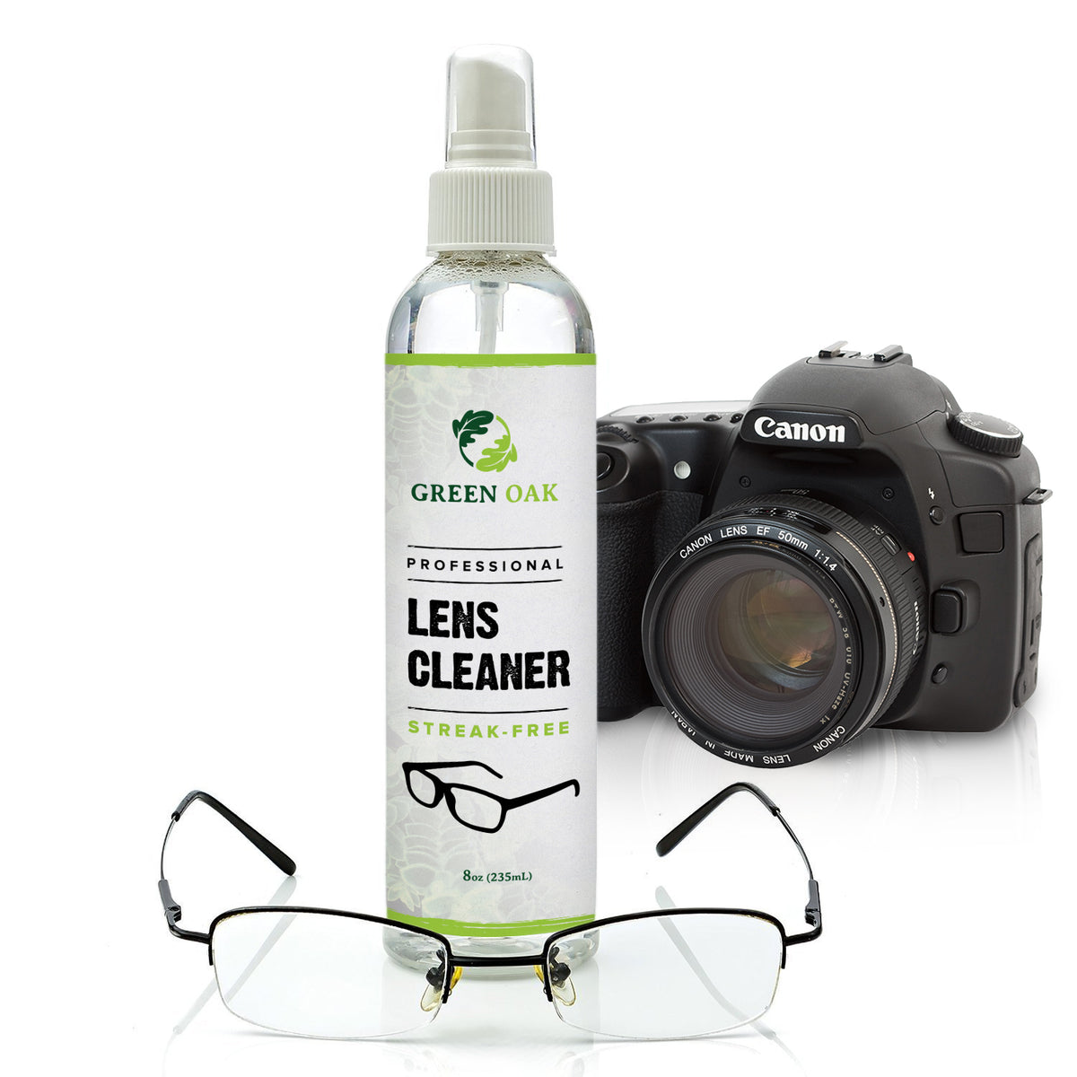 Lens Cleaner Spray Kit (8oz) Green Oak Products