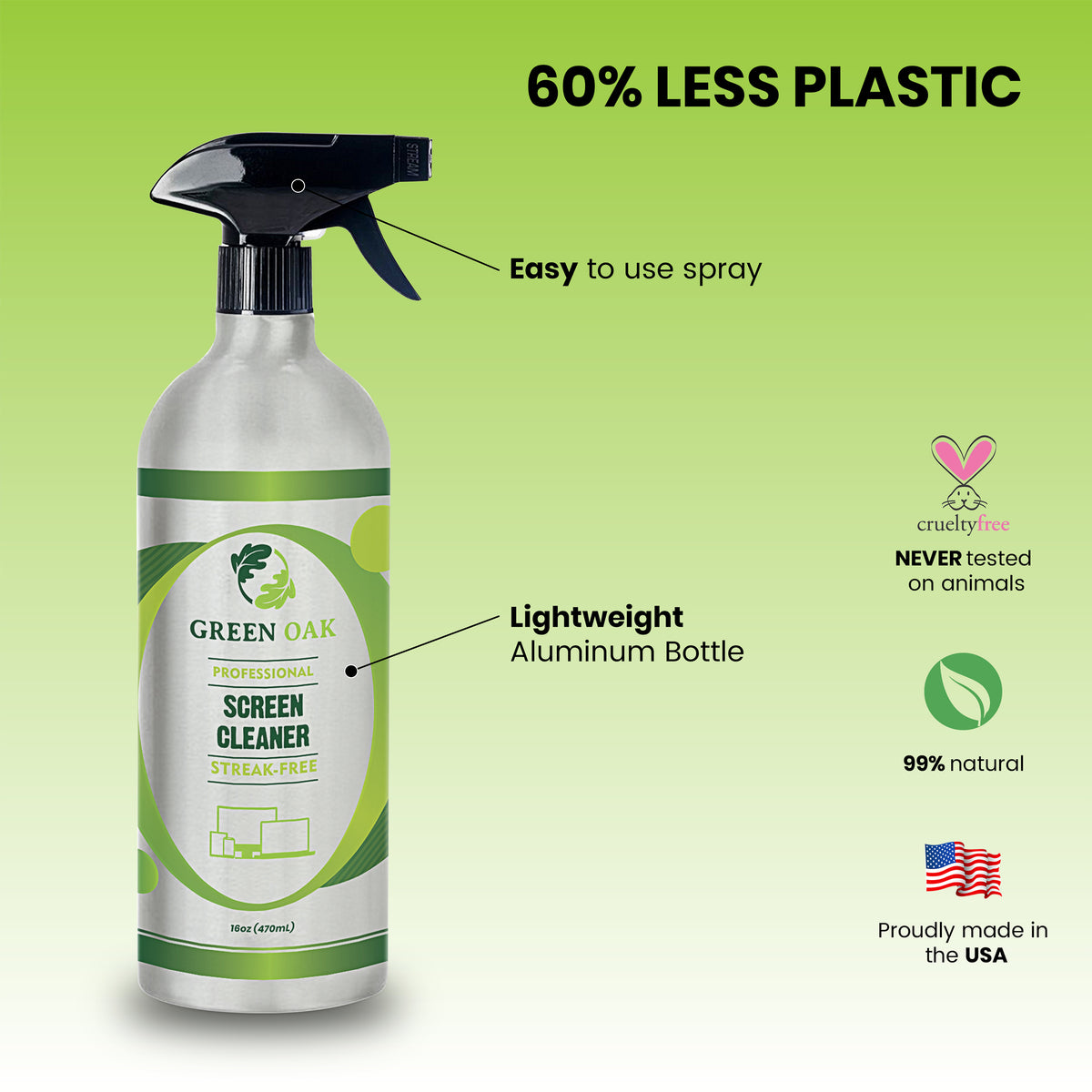 Screen Cleaner Spray (16oz) – Green Oak Products